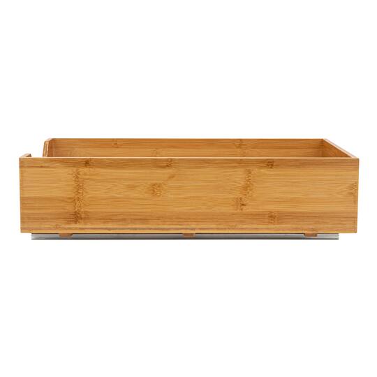 Household Essentials Glidez Bamboo & Steel Slide-Out Storage Organizer